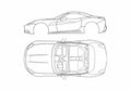 Blueprint Ferrari California Cabriolet 2009 A4 Photo Print