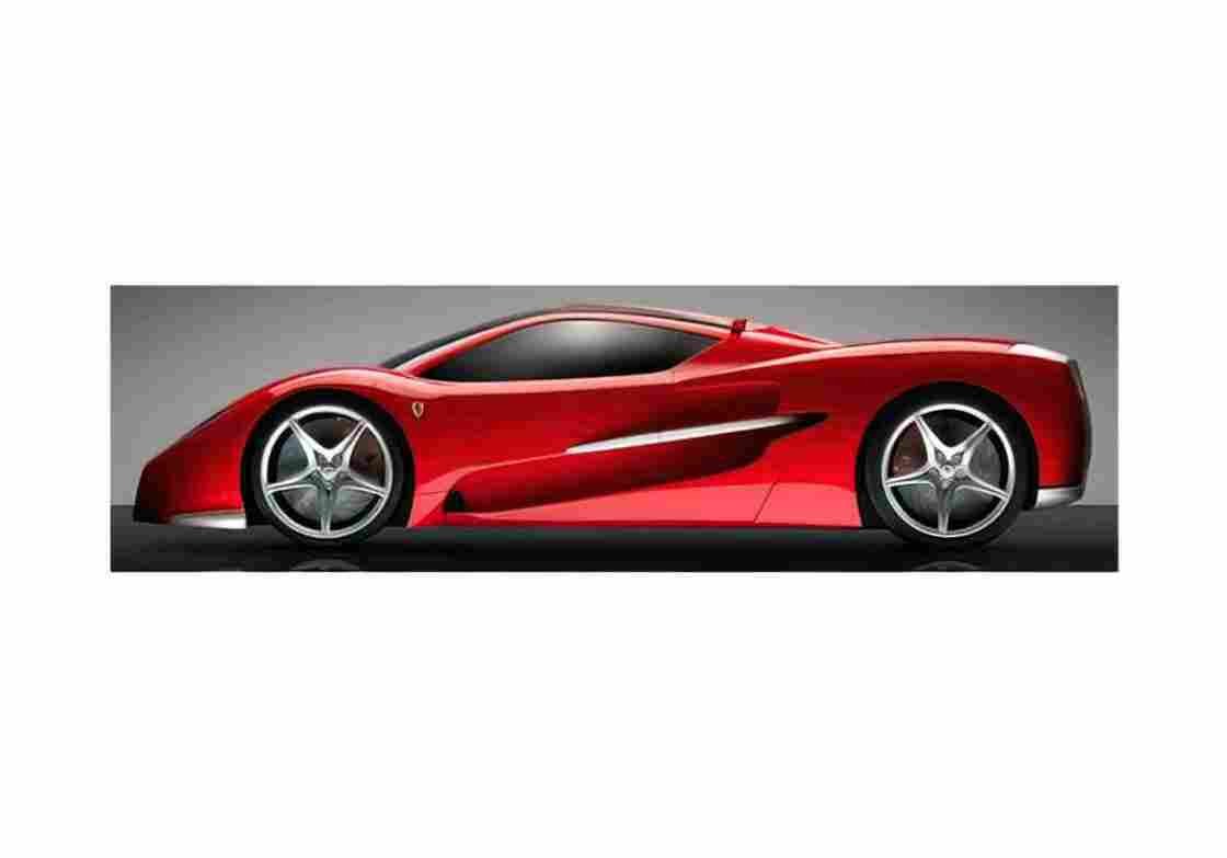 Blueprint Ferrari Coupe 2011 A4 Photo Print
