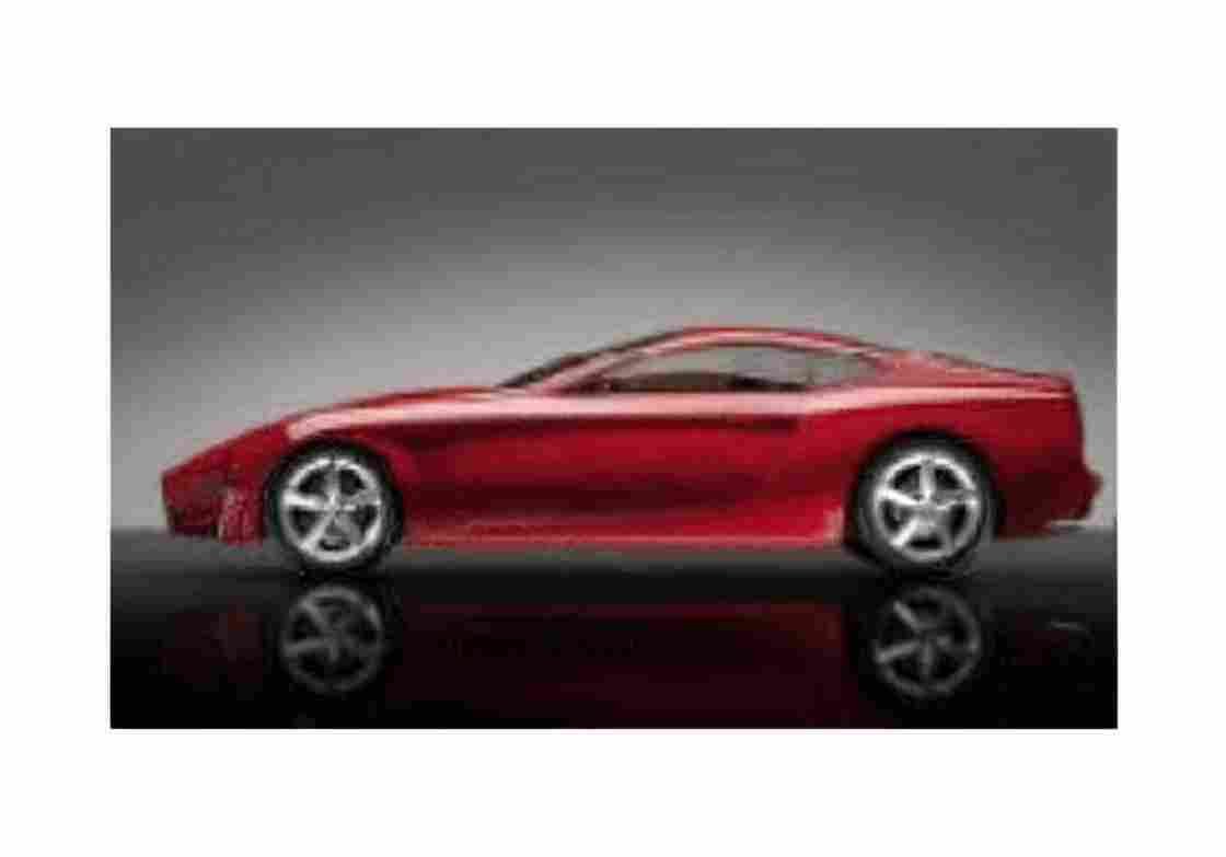 Blueprint Ferrari Coupe A4 Photo Print