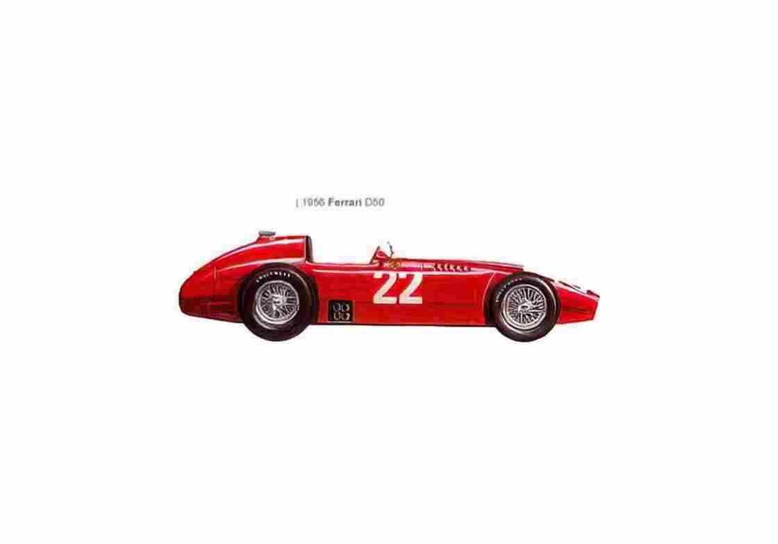 Blueprint Ferrari D50 OW 1956 01 A4 Photo Print