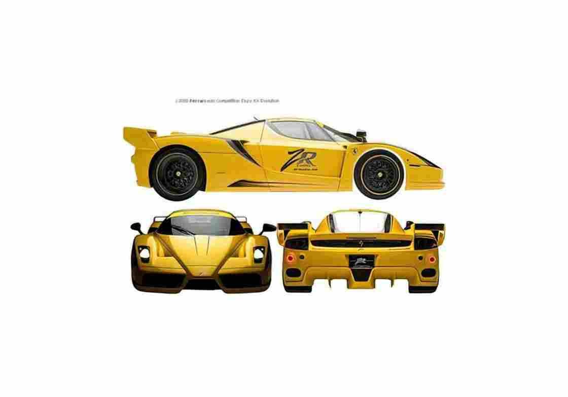 Blueprint Ferrari Edo Competition Enzo XX Evolution Coupe 2009 01 A4 Photo Print