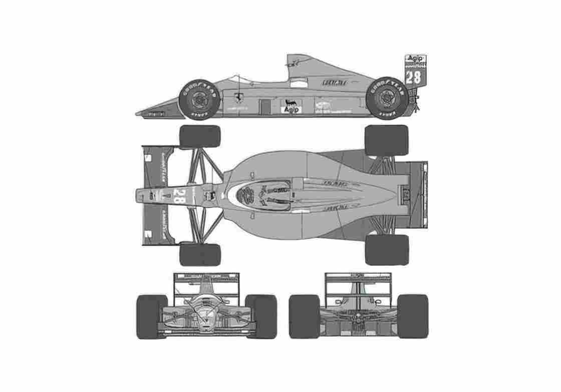 Blueprint Ferrari F189 Cabriolet 1989 A4 Photo Print