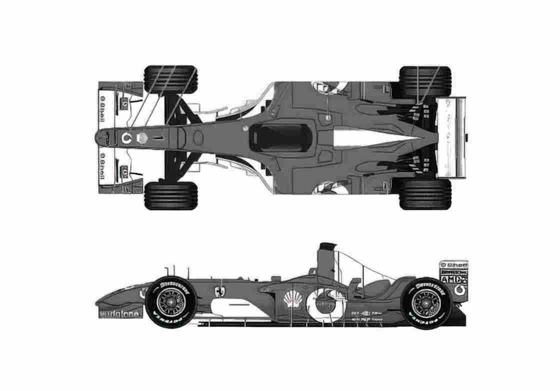 Blueprint Ferrari F2003 GA F1 Japanese GP OW 2003 A4 Photo Print