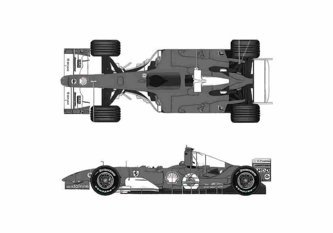 Blueprint Ferrari F2004 F1 Hungary Germany GP OW 2004 A4 Photo Print