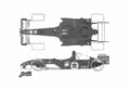 Blueprint Ferrari F2005 F1 Japan GP OW 2005 A4 Photo Print