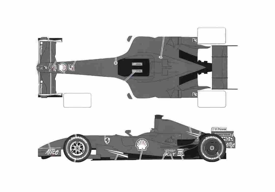 Blueprint Ferrari F2007 F1 OW 2007 A4 Photo Print