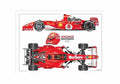 Blueprint Ferrari F248 F1 OW 2006 A4 Photo Print