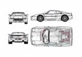 Blueprint Ferrari F355 Berlinetta Coupe 1994 A4 Photo Print