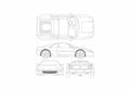 Blueprint Ferrari F355 Berlinetta Coupe 1995 A4 Photo Print