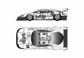 Blueprint Ferrari F40 LM Totip Coupe 1994 A4 Photo Print