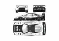 Blueprint Ferrari F40 Le Mans Coupe 1996 A4 Photo Print