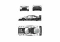 Blueprint Ferrari F40 Le Mans Igol Coupe 1996 A4 Photo Print