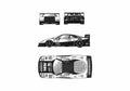 Blueprint Ferrari F40 Le Mans Suzuka Igol Coupe 1996 A4 Photo Print