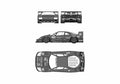 Blueprint Ferrari F40 Le Mans Suzuka Shell Coupe 1996 A4 Photo Print