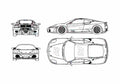 Blueprint Ferrari F430 Challenge Coupe 2006 A4 Photo Print