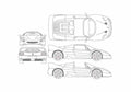 Blueprint Ferrari F50 Targa 1995 A4 Photo Print