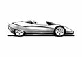 Blueprint Ferrari F90 Targa 1988 A4 Photo Print