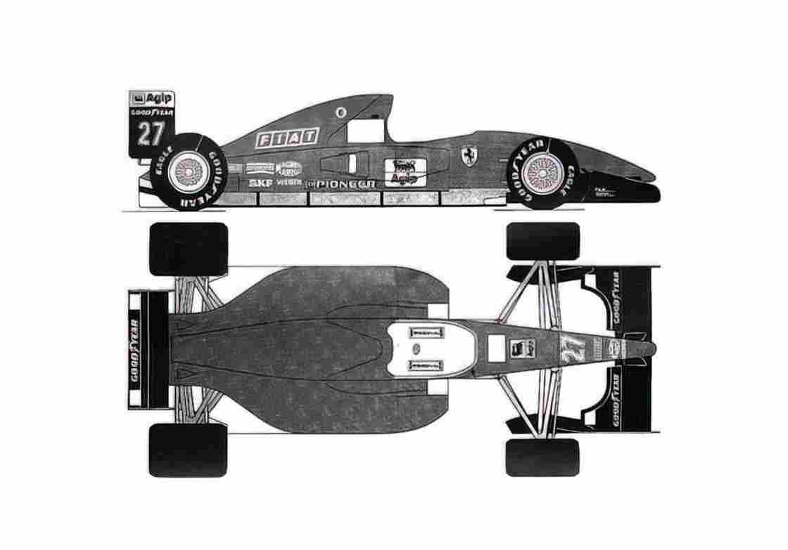 Blueprint Ferrari F92 A South Africa GP OW 1992 A4 Photo Print