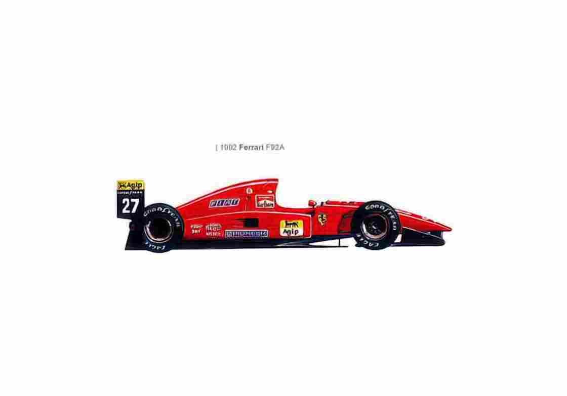 Blueprint Ferrari F92A OW 1992 01 A4 Photo Print