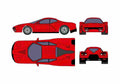 Blueprint Ferrari FZ 93 Zagato Coupe 1993 A4 Photo Print