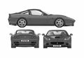 Blueprint Ferrari M575 Maranello Coupe 2005 A4 Photo Print