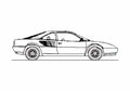 Blueprint Ferrari Mondial 32 QV Coupe 1986 A4 Photo Print