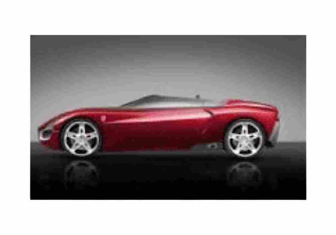 Blueprint Ferrari Roadster A4 Photo Print