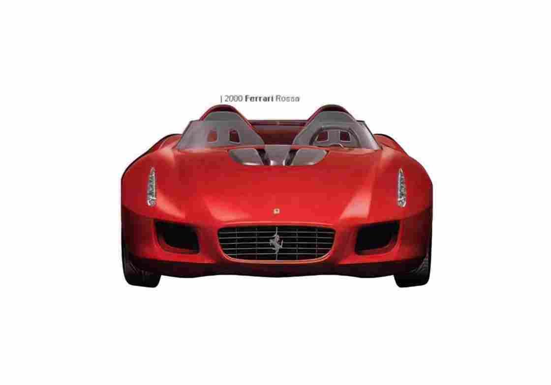 Blueprint Ferrari Rossa Pininfarina Cabriolet 2000 01 A4 Photo Print