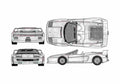 Blueprint Ferrari Testarossa Koenig Specials Competition Spider Roads A4 Photo Print