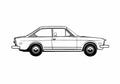 Blueprint Fiat 124 Coupe 1975 A4 Photo Print