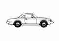 Blueprint Fiat 124 Sport Spider Cabriolet 1977 A4 Photo Print
