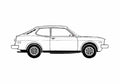 Blueprint Fiat 128 Coupe 1979 A4 Photo Print