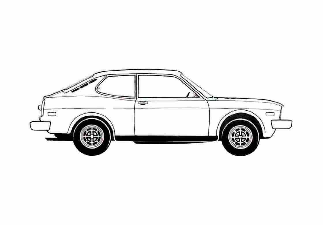Blueprint Fiat 128 Coupe 1979 A4 Photo Print
