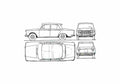 Blueprint Fiat 1300 Sedan 1962 01 A4 Photo Print