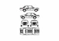 Blueprint Fiat 131 Abarth Rallye Sedan A4 Photo Print
