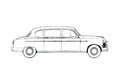 Blueprint Fiat 1400 A Lombardi Limousine 1954 A4 Photo Print