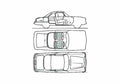Blueprint Fiat 1600S Pininfarina Coupe 1960 A4 Photo Print
