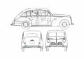 Blueprint Fiat 1900 Sedan 1941 A4 Photo Print