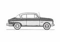 Blueprint Fiat 1900B Gran Luce Coupe 1959 A4 Photo Print