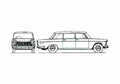 Blueprint Fiat 2300 Limousine 1963 A4 Photo Print