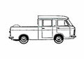 Blueprint Fiat 238 Double Cab Pick up 1973 A4 Photo Print