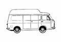 Blueprint Fiat 238 High Roof Van 1973 A4 Photo Print