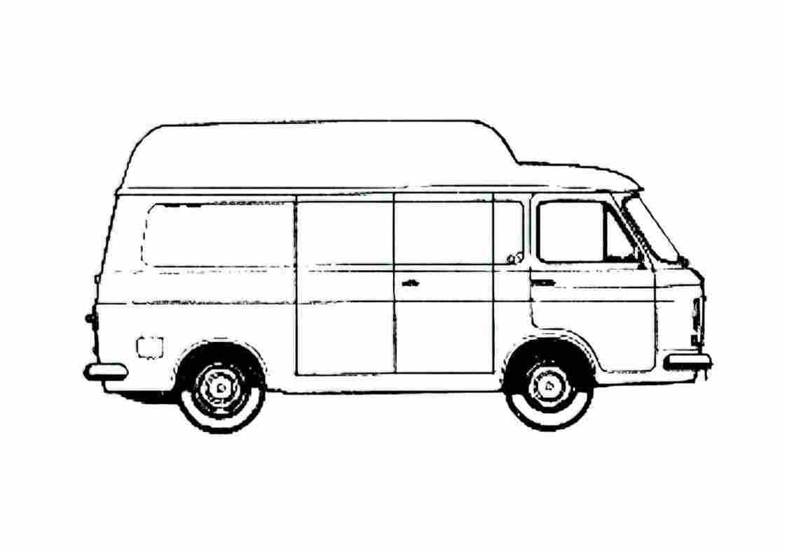 Blueprint Fiat 238 High Roof Van 1973 A4 Photo Print