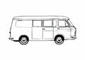 Blueprint Fiat 238 Kombi Van 1968 A4 Photo Print