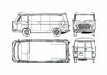 Blueprint Fiat 238 Van 1973 A4 Photo Print