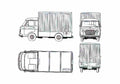 Blueprint Fiat 241 TN Fourgon Truck 1973 A4 Photo Print
