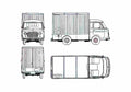 Blueprint Fiat 241t Pick up 1973 A4 Photo Print