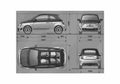 Blueprint Fiat 500C Abarth Hatchback 2007 A4 Photo Print