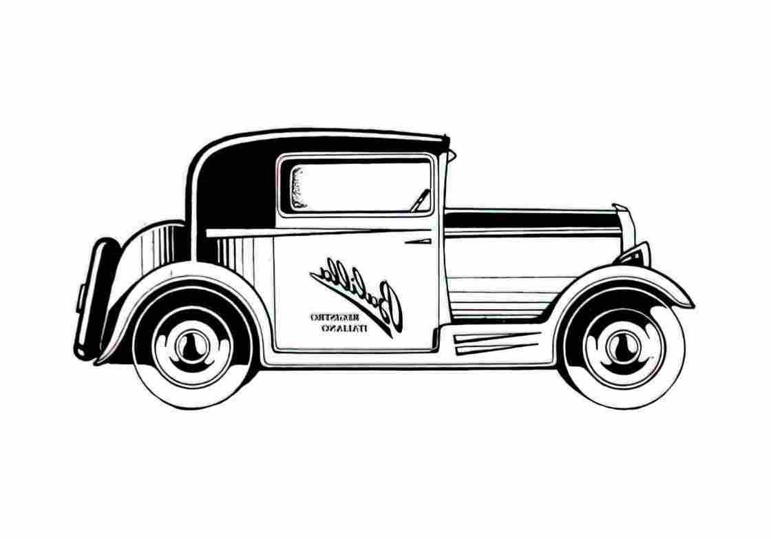 Blueprint Fiat 508 Balilla Cabriolet 1932 A4 Photo Print
