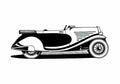 Blueprint Fiat 508 Balilla Torpedo Cabriolet 1932 A4 Photo Print